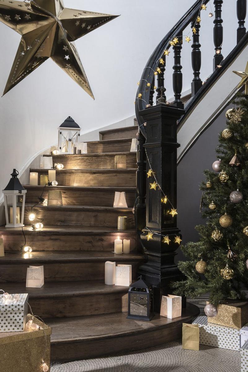 Guirlande de noel pour rampe d escalier