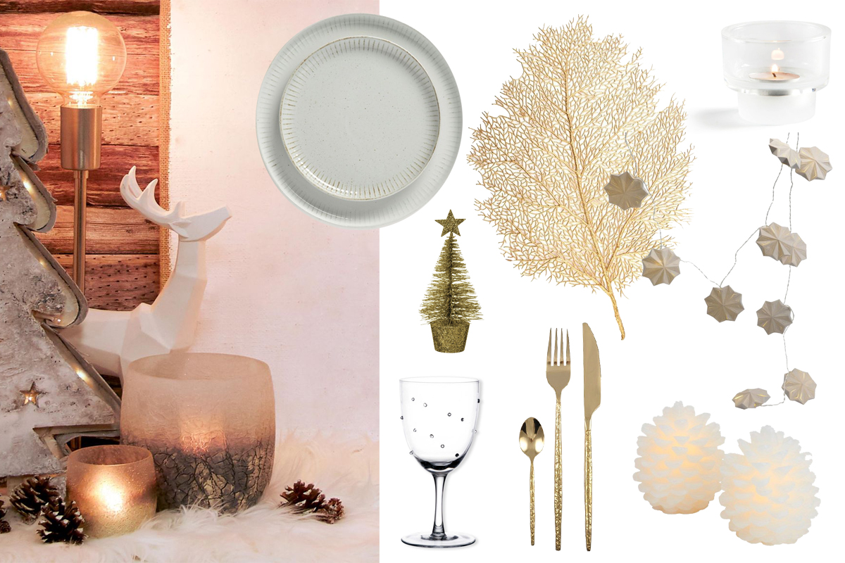 Guirlande de table, christmas Couleur blanc/naturel La Redoute Interieurs