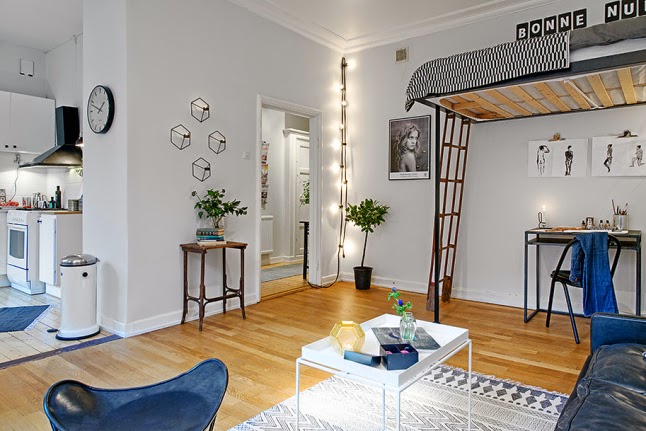 La décoration scandinave d'un petit appartement cosy